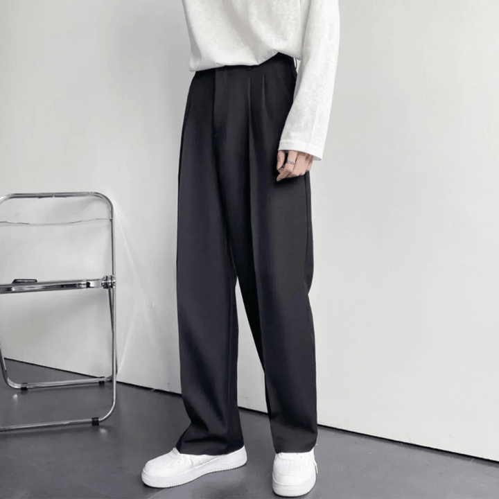 Pantalon droit à pinces pour homme - Marcelo