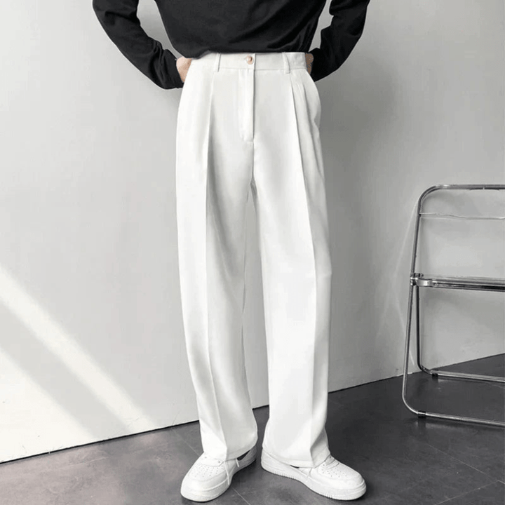 Pantalon droit à pinces pour homme - Marcelo