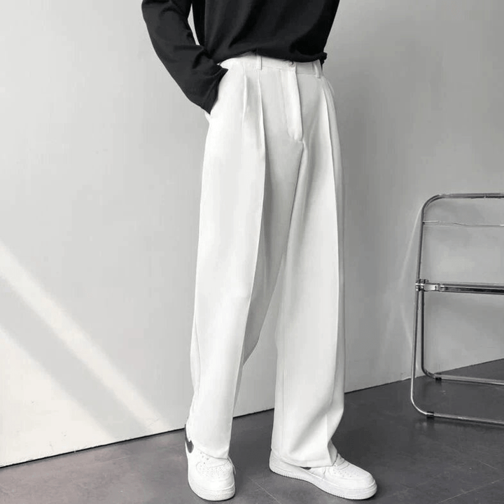 Pantalon droit à pinces pour homme - Marcelo