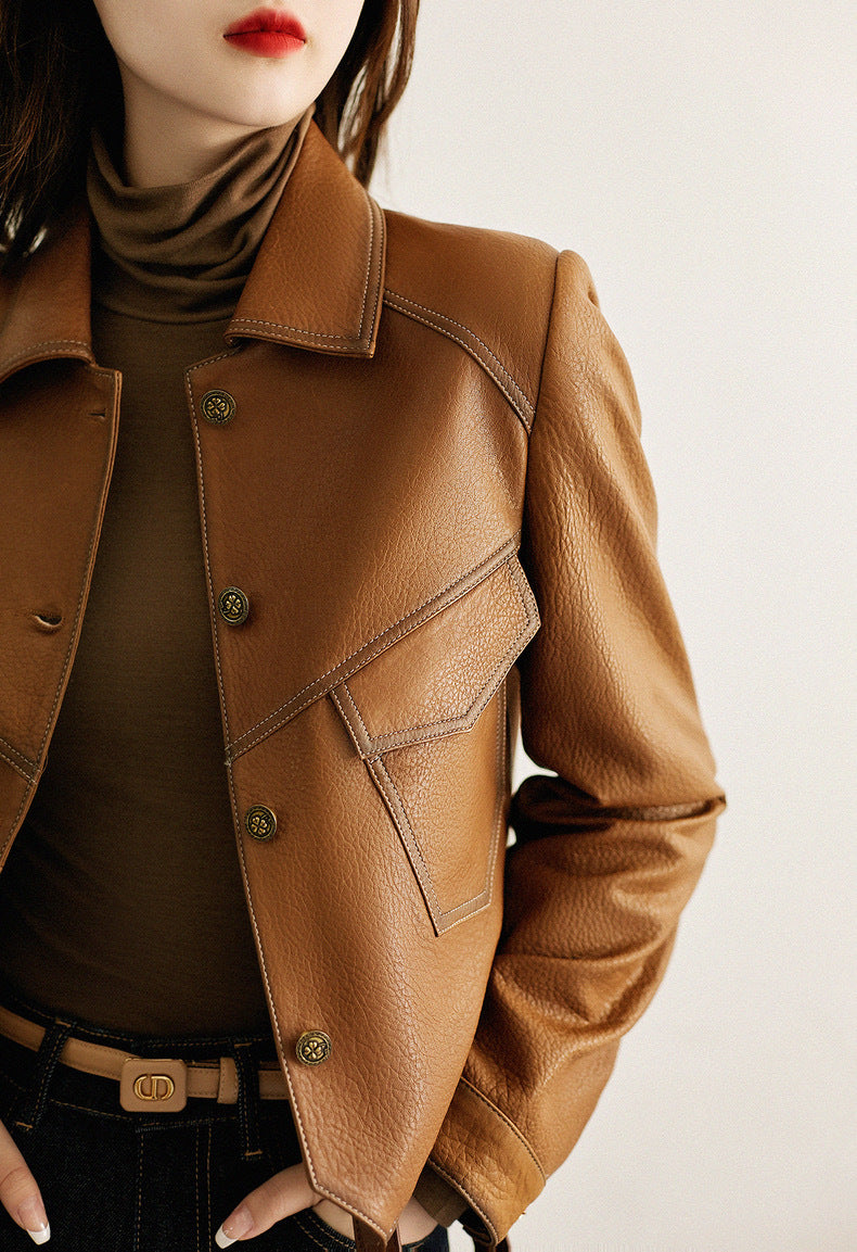 Veste en cuir élégante - Silvana