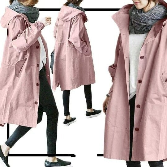 Trench oversize pour femme avec capuche légère - Simona