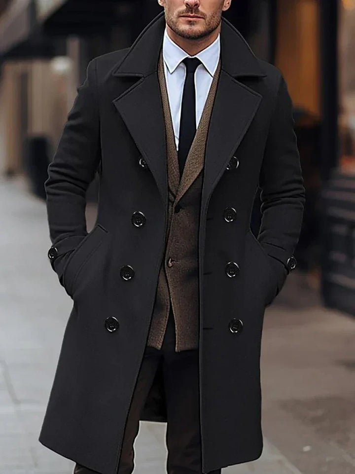 Elégant manteau de laine pour hommes pour les jours froids