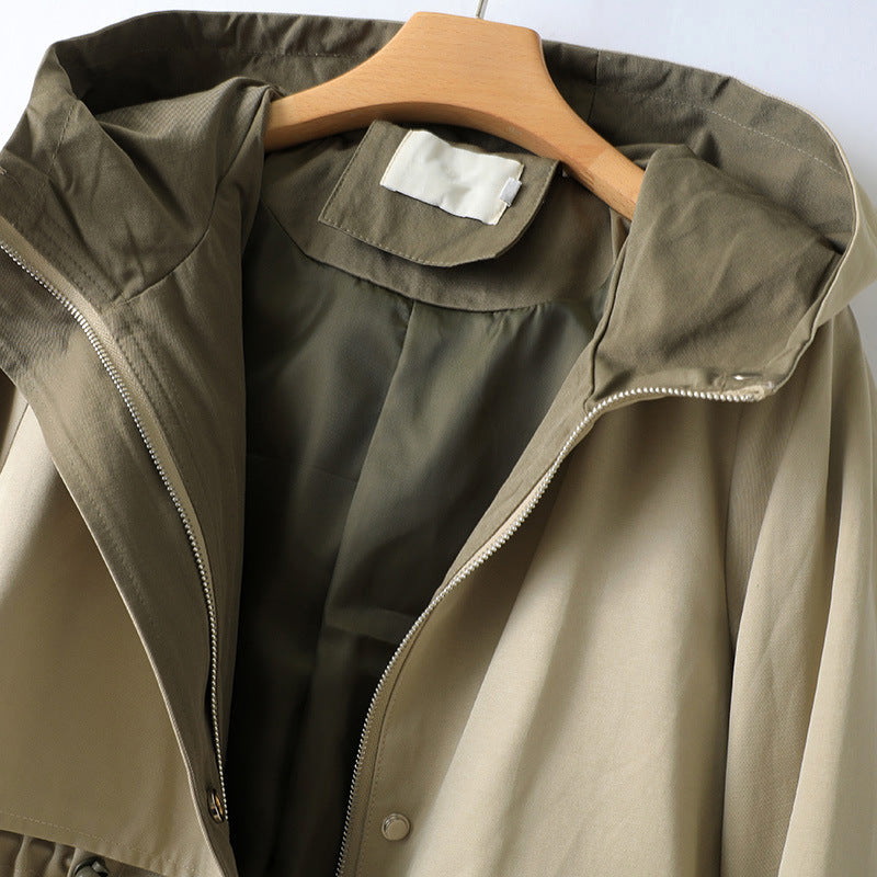 Trench long pour femme avec capuche réglable - Isolde