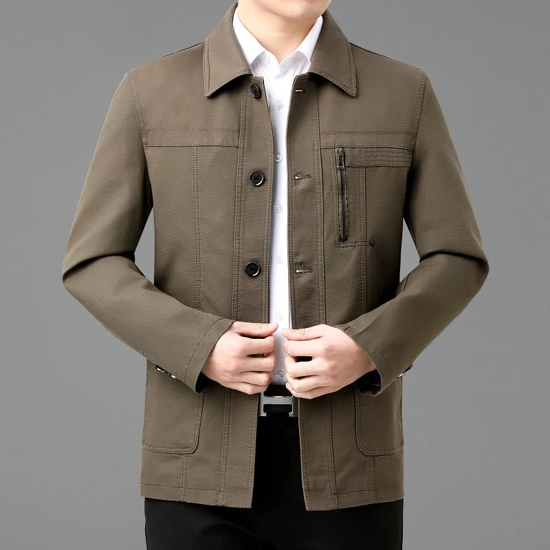 Veste en coton léger avec doublure intérieure imprimée - Jens