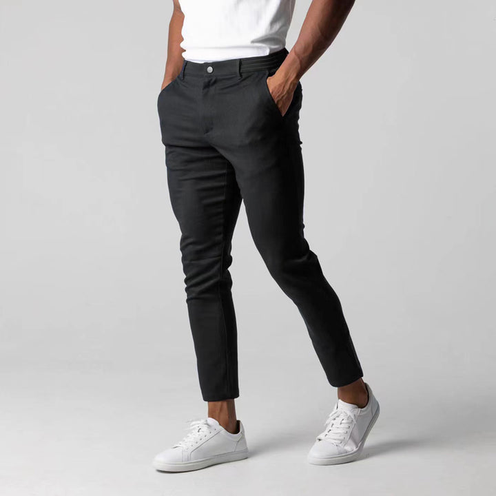 Omel - Pantalon Homme Slim Gris Business