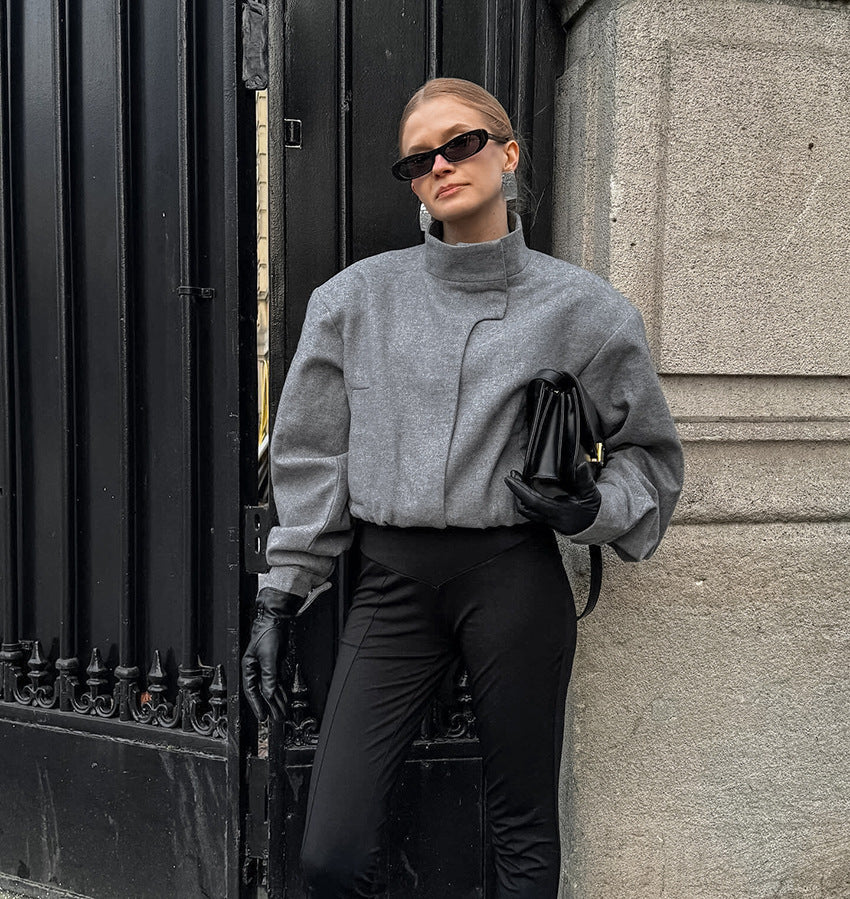 Veste courte à col montant pour femme - Yasmin
