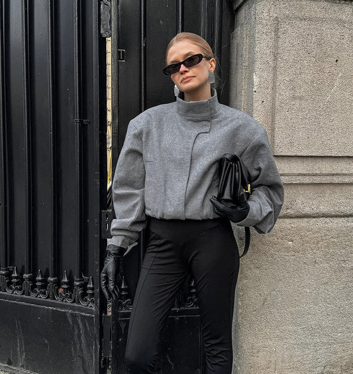 Veste courte à col montant pour femme - Yasmin