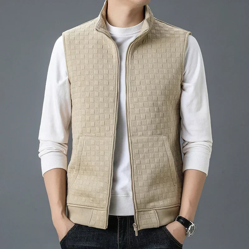 Gilet sans manches en tissu zippé pour homme - Lauffy