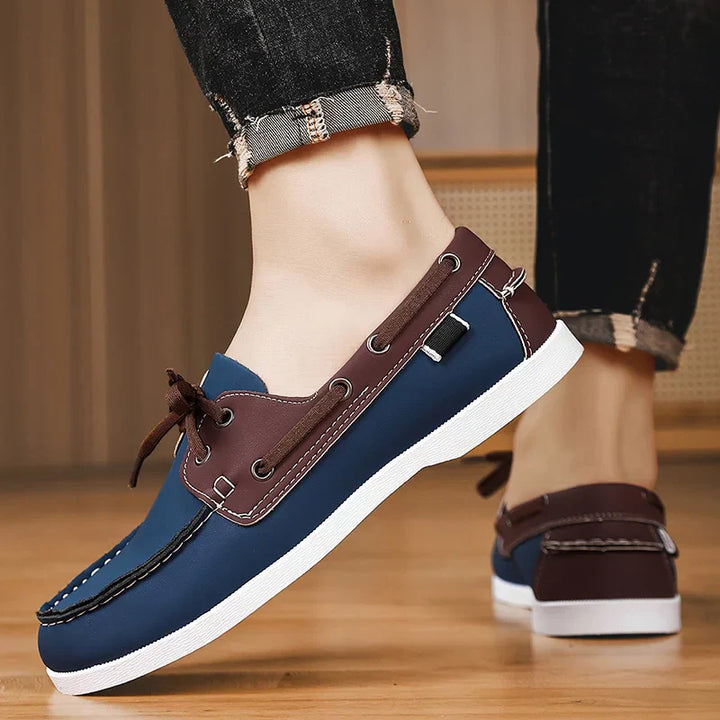Chaussures de bateau en cuir - Leno