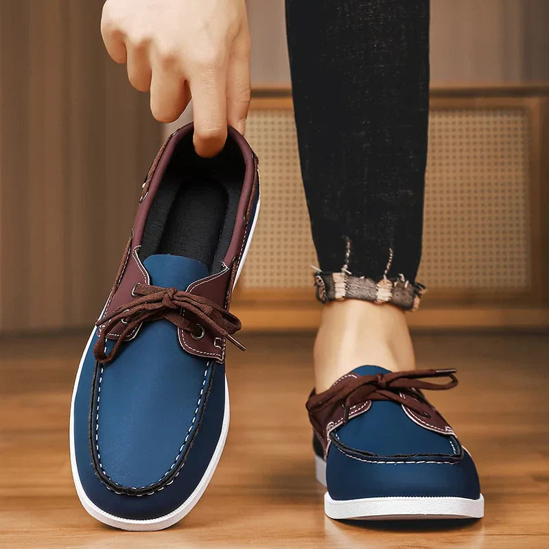 Chaussures de bateau en cuir - Leno