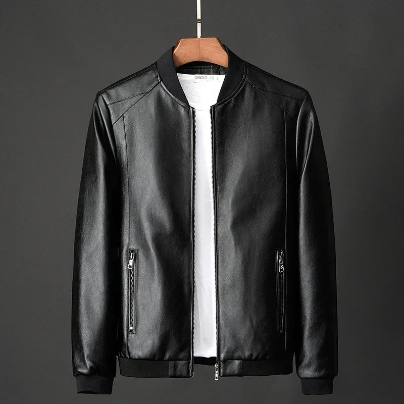 Blouson bombardier en cuir pour homme - Darel
