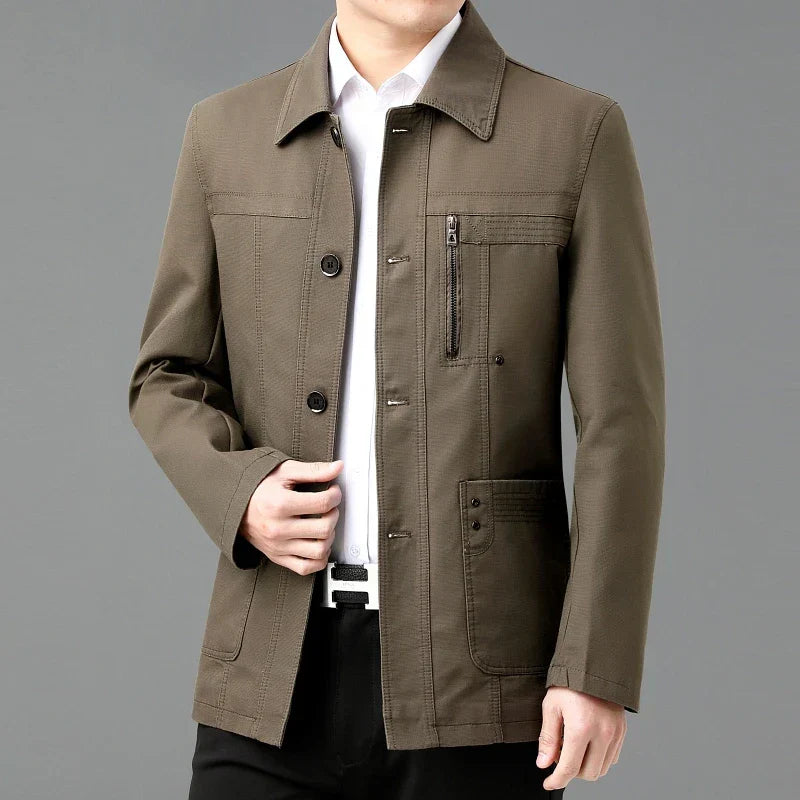 Veste en coton léger avec doublure intérieure imprimée - Jens