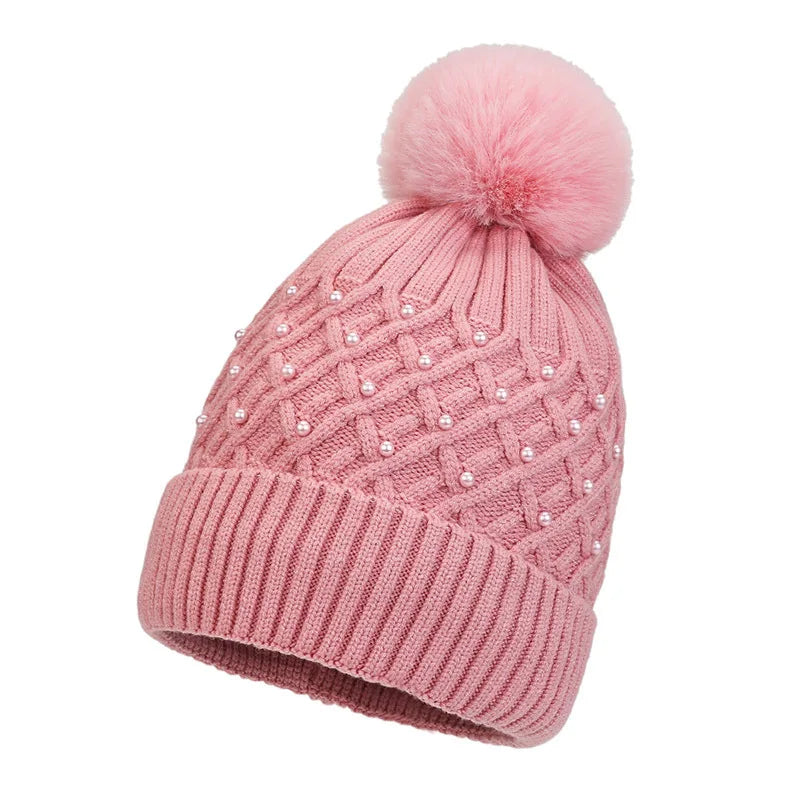 Bonnet tricoté pour femme avec pompon - Kiremo