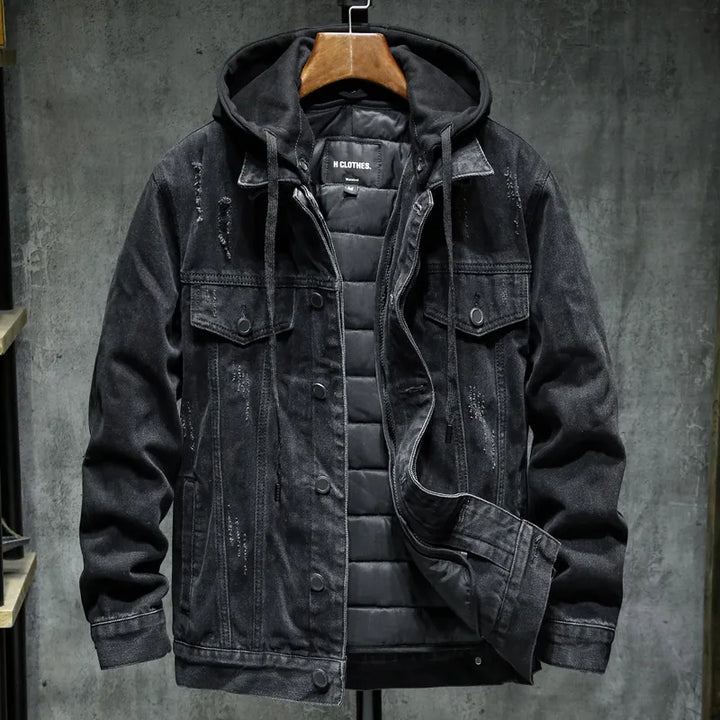 Veste en jean pour homme avec capuche moderne - Elrick