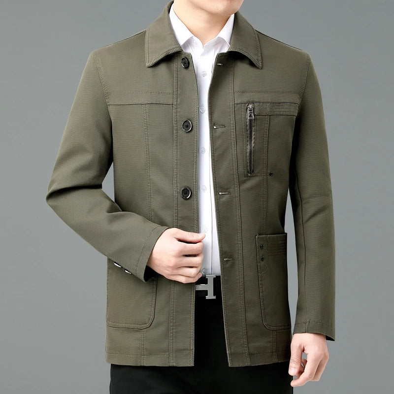 Veste en coton léger avec doublure intérieure imprimée - Jens