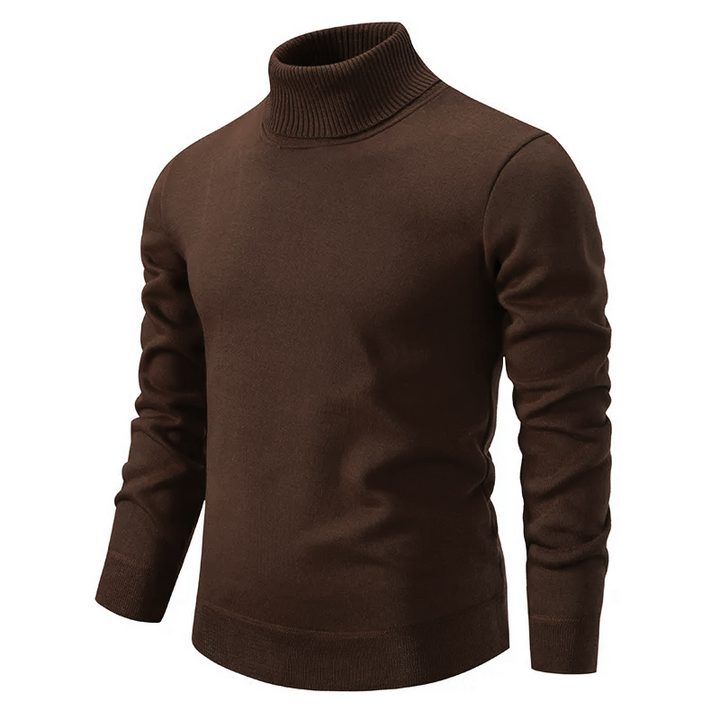 Pull à col roulé en maille douce pour hommes - Idris