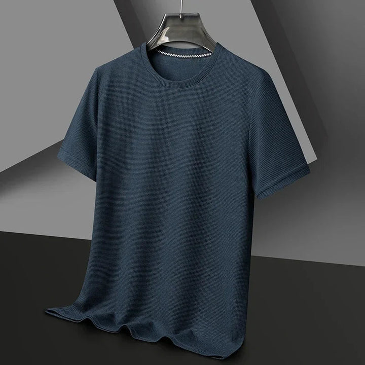 T-shirt à manches courtes pour hommes - Texturé & col rond