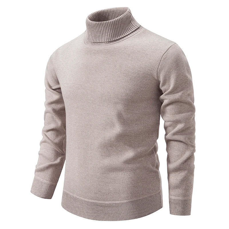 Pull à col roulé en maille douce pour hommes - Idris