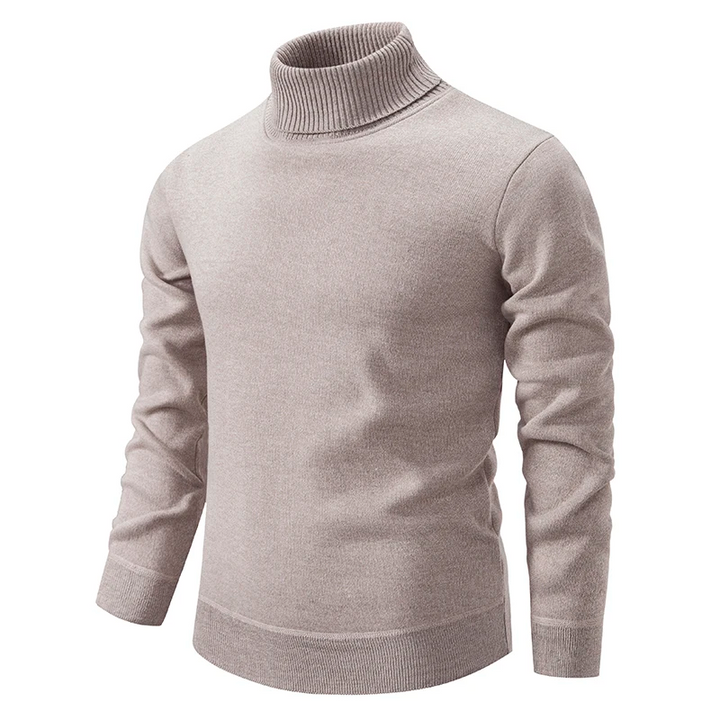 Pull à col roulé en maille douce pour hommes - Idris