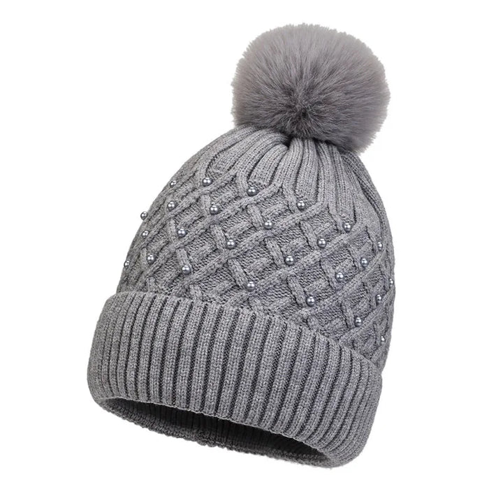 Bonnet tricoté pour femme avec pompon - Kiremo