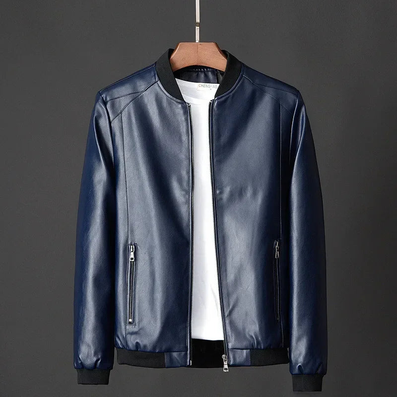 Blouson bombardier en cuir pour homme - Darel