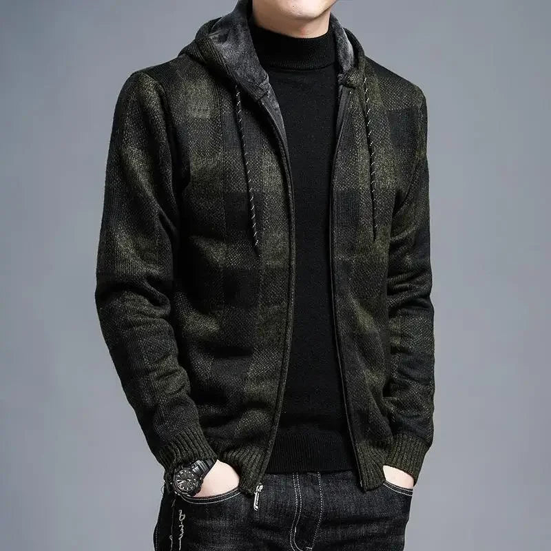 Veste à capuche à carreaux pour hommes - Sam