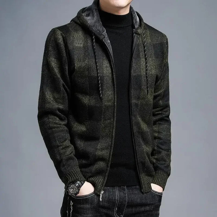 Veste à capuche à carreaux pour hommes - Sam