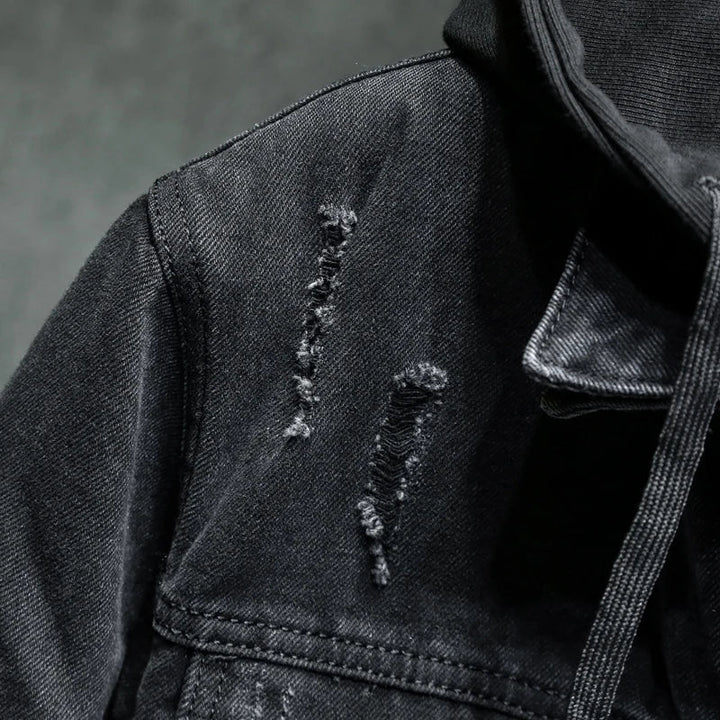 Veste en jean pour homme avec capuche moderne - Elrick