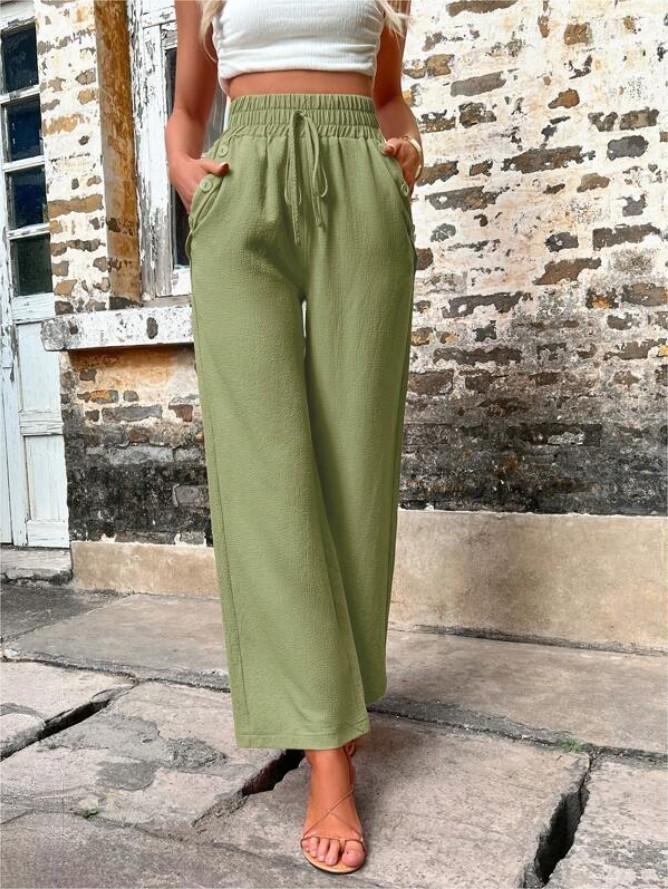 Karely - Pantalon ample taille haute