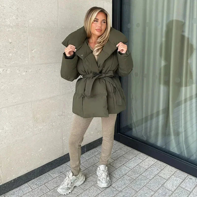 Manteau matelassé avec ceinture - Astrid