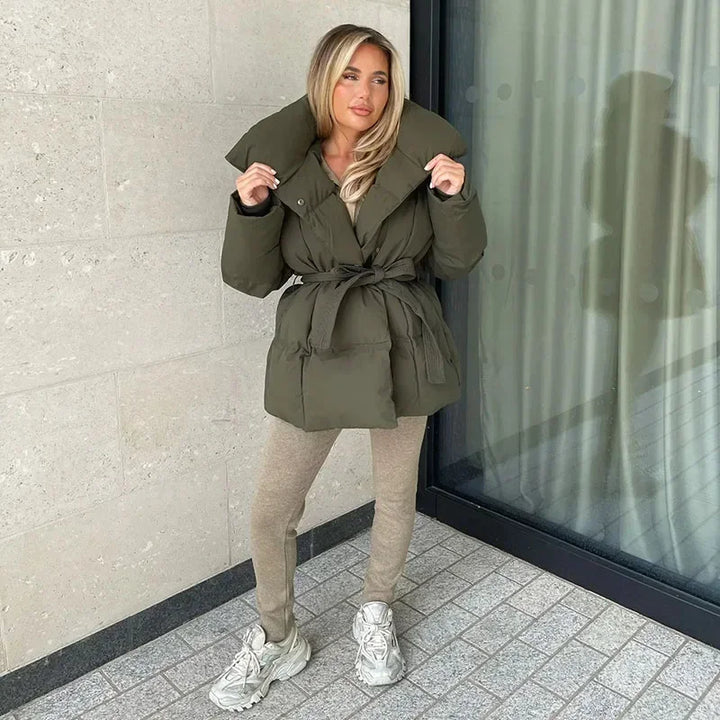 Manteau matelassé avec ceinture - Astrid