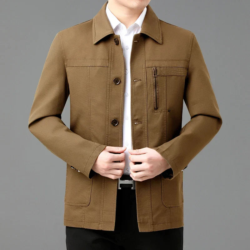 Veste en coton léger avec doublure intérieure imprimée - Jens