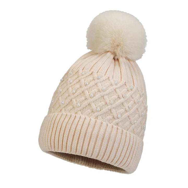 Bonnet tricoté pour femme avec pompon - Kiremo