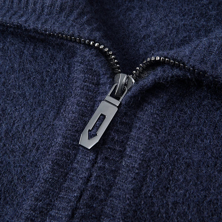 Pull tricoté à demi-fermeture éclair pour hommes - Lauro
