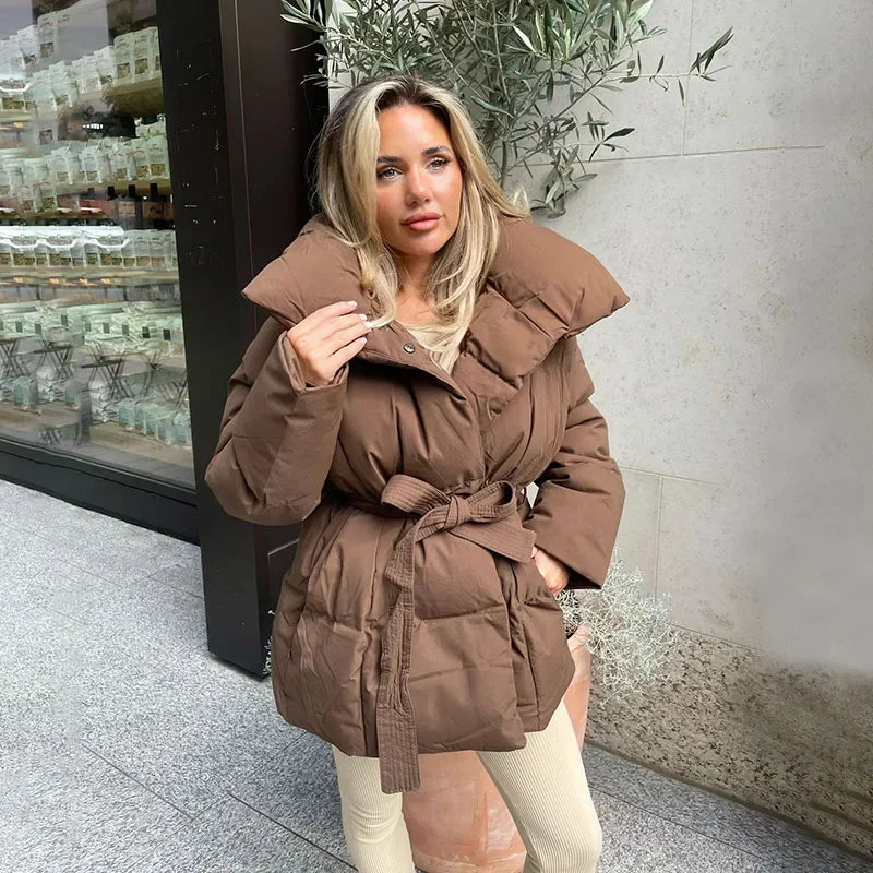 Manteau matelassé avec ceinture - Astrid