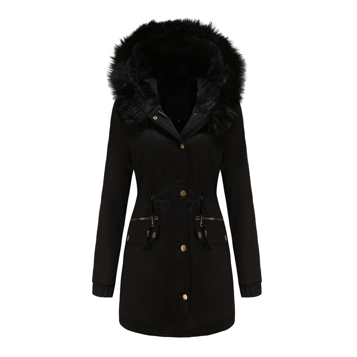 Sara - Manteau Parka Femme Mi-long avec Col en Fourrure Chic