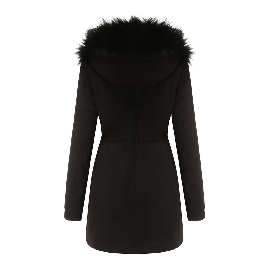 Sara - Manteau Parka Femme Mi-long avec Col en Fourrure Chic