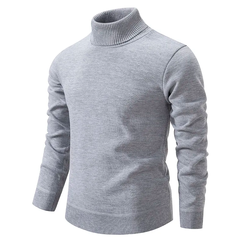 Pull à col roulé en maille douce pour hommes - Idris