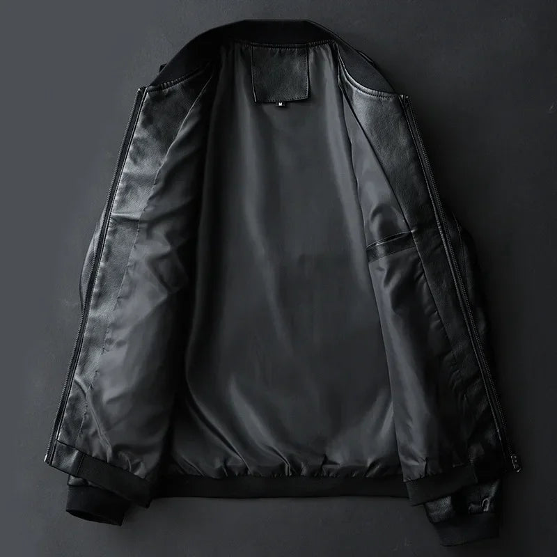 Blouson bombardier en cuir pour homme - Darel