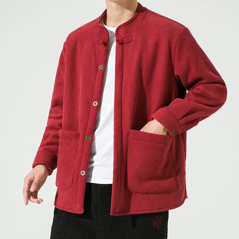 Veste légère en velours côtelé pour hommes avec grandes poches - Boaz