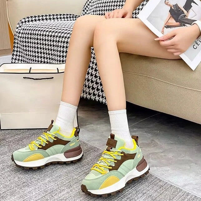 Debby - Baskets stylées pour femmes au design color block très confortable