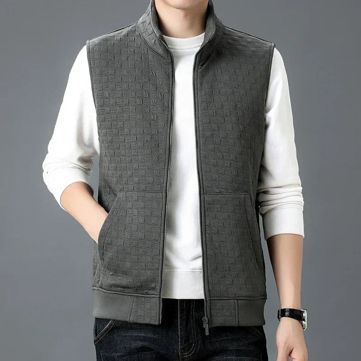 Gilet sans manches en tissu zippé pour homme - Lauffy