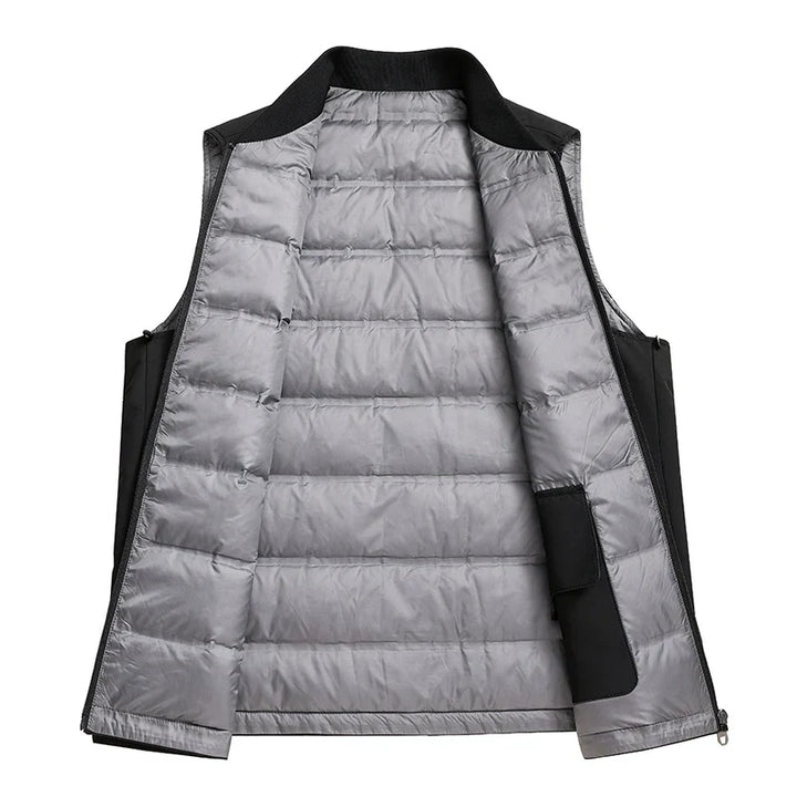 Manteau matelassé imperméable végétalien avec fermeture éclair dissimulée - Soren