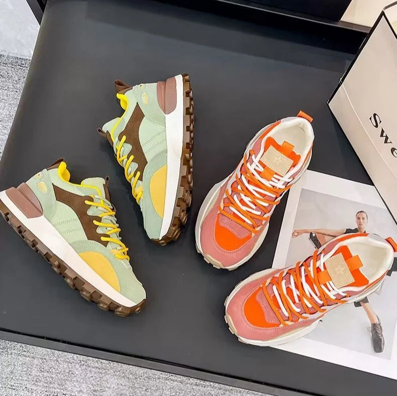 Debby - Baskets stylées pour femmes au design color block très confortable