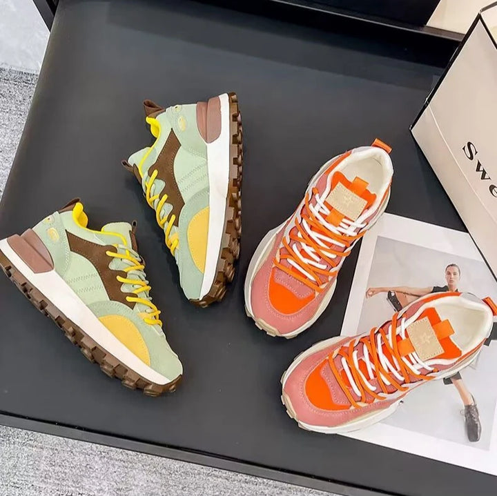 Debby - Baskets stylées pour femmes au design color block très confortable