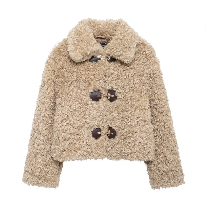 Veste teddy pour femme avec fermeture à boucle - Keren