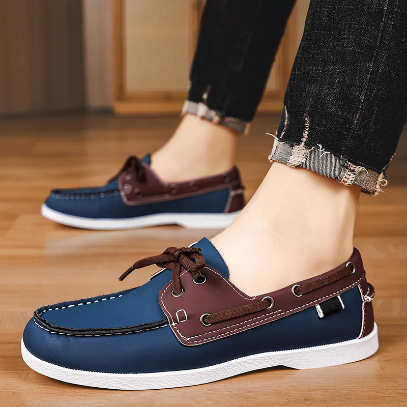 Chaussures de bateau en cuir - Leno