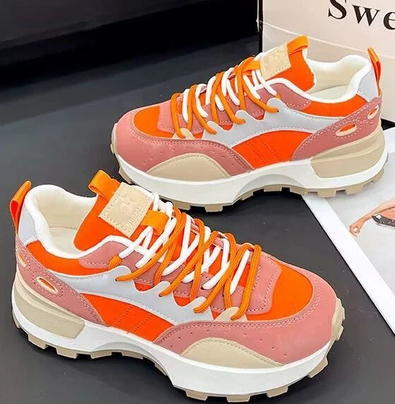 Debby - Baskets stylées pour femmes au design color block très confortable