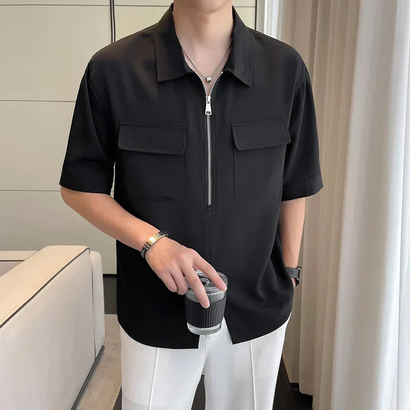 Veste d'extérieur de haute qualité pour hommes avec fermeture éclair