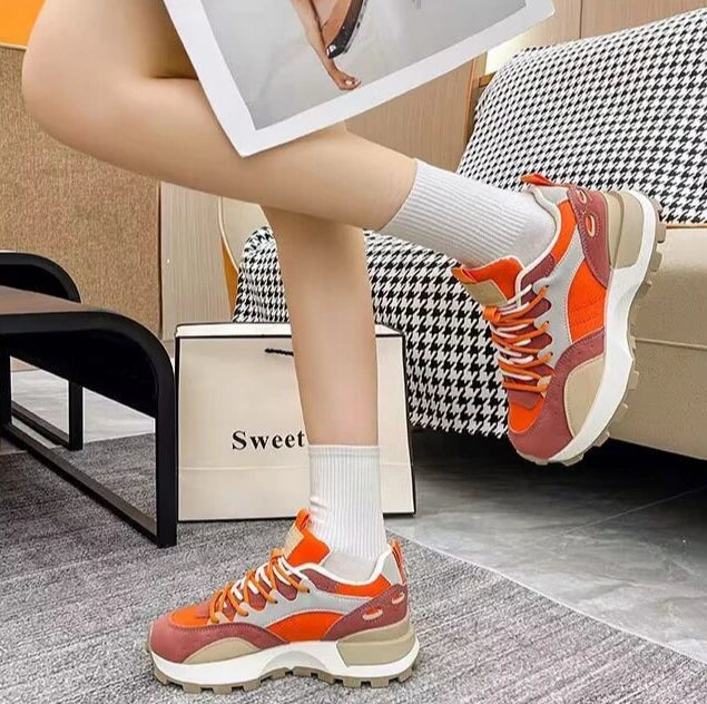 Debby - Baskets stylées pour femmes au design color block très confortable
